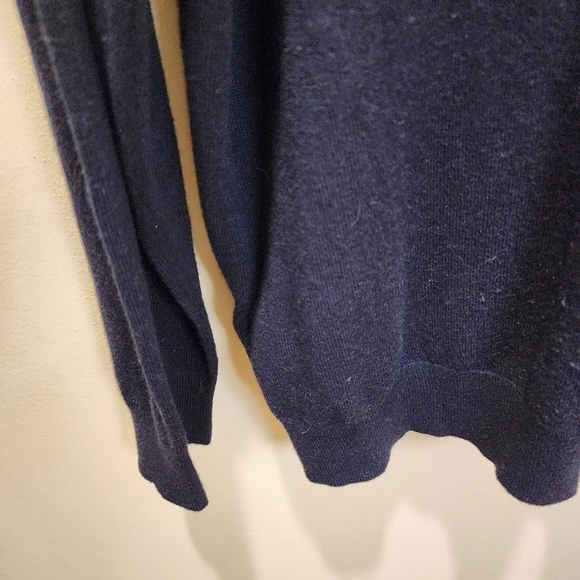 Brooks Brothers Vintage Men's Navy Blue Wool Blend quarter zip sweater size XXL - Picture 5 of 13